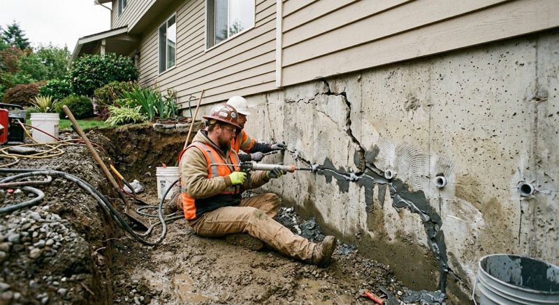 Cracked Foundation Repair in Bristol, RI