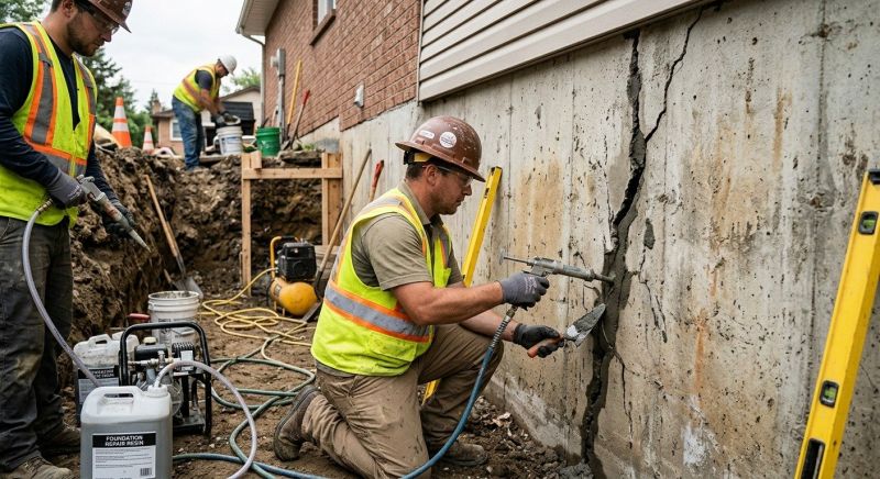 Cracked Foundation Repair in Marion, MA