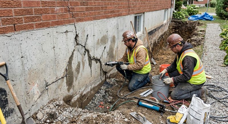 Cracked Foundation Repair in Wareham, MA