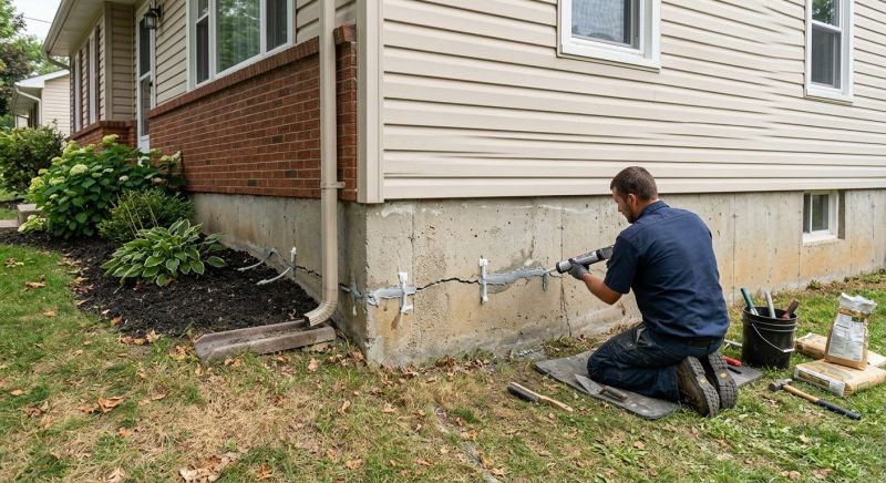 Cracked Foundation Repair in Wareham, MA