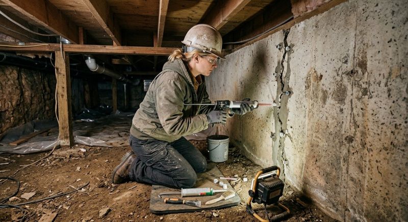 Crawlspace Foundation Repair in Taunton, MA
