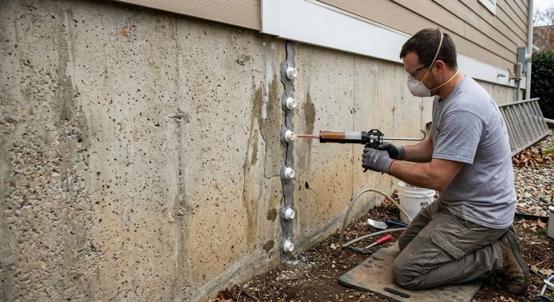 Foundation Crack Repair in Bridgewater, MA
