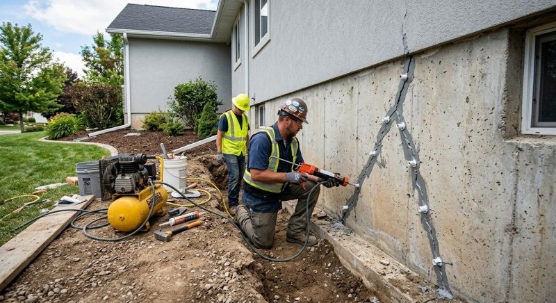 Foundation Crack Repair in Tiverton, RI