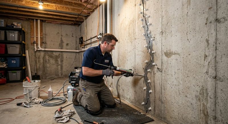Foundation Crack Sealing in New Bedford, MA