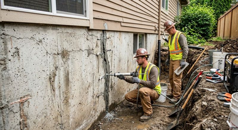 Foundation Crack Sealing in New Bedford, MA