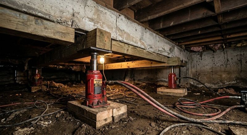 Foundation Jacking in Fairhaven, MA