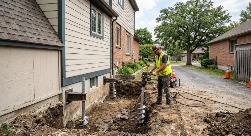 Helical Pile Installation in New Bedford, MA