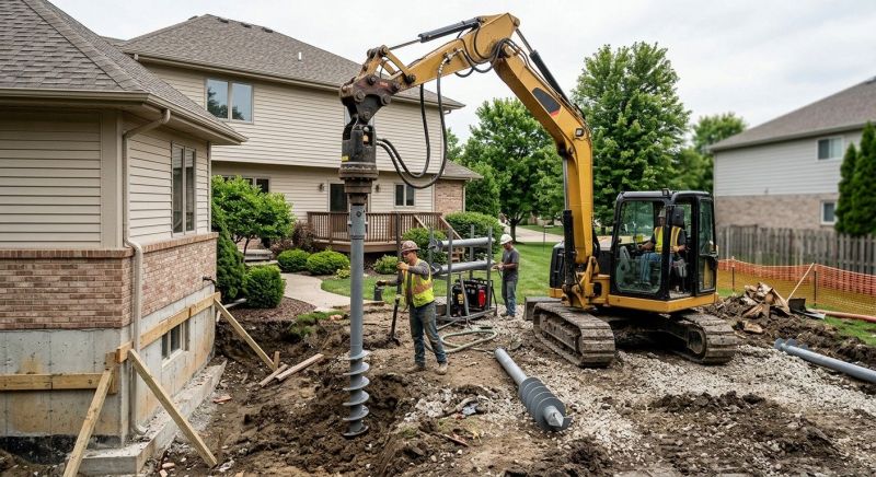 Helical Pile Installation in New Bedford, MA