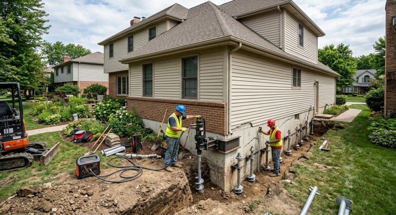 Helical Pile Installation in New Bedford, MA