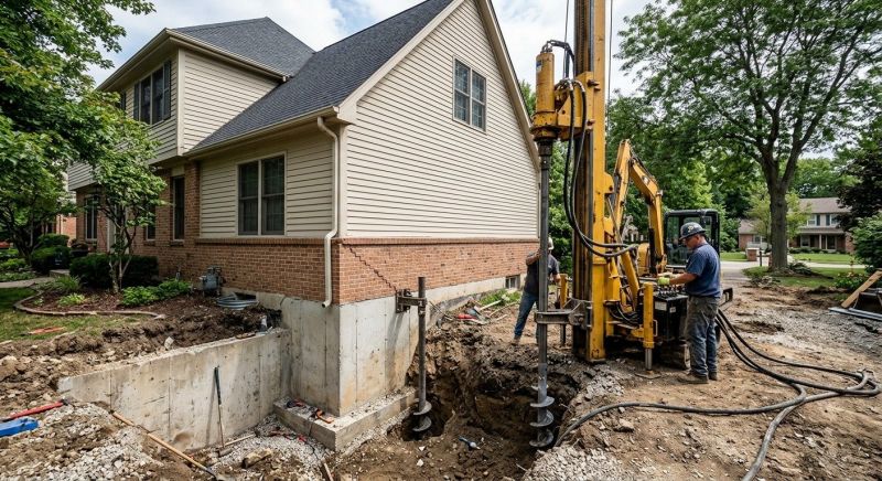 Helical Pile Installation in New Bedford, MA