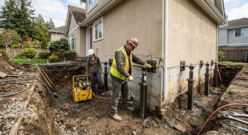 Sinking Foundation Repair in New Bedford, MA