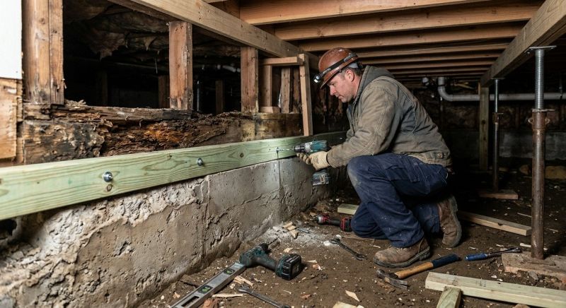 Sinking Foundation Repair in Middleboro, MA